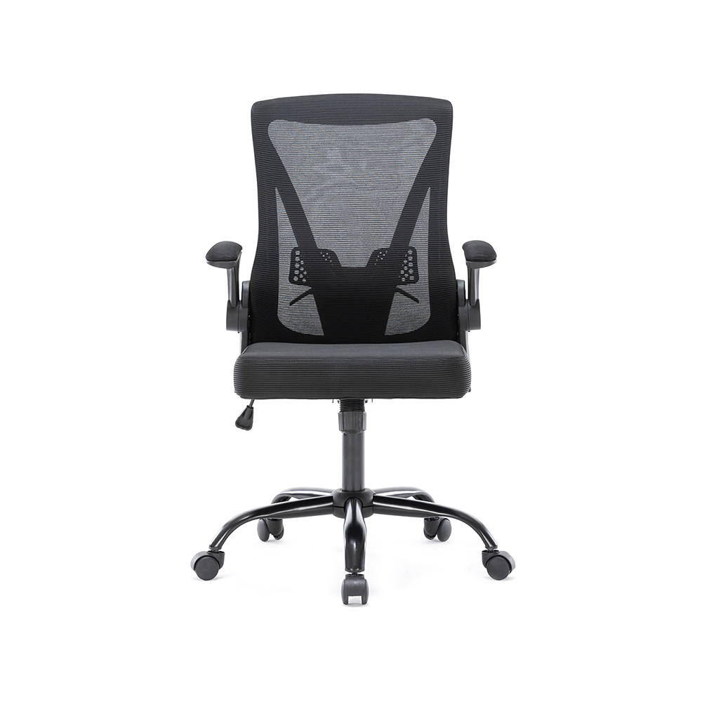 ZY-6808 Folded back office chair with flip arms